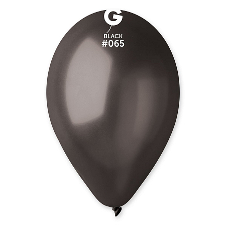 Balónky metalické 100 ks černé - průměr 26 cm