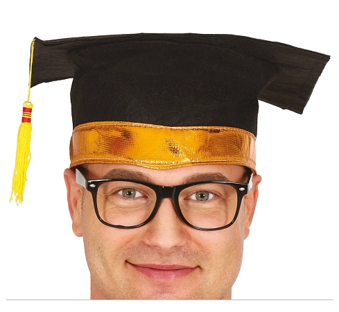 Čepice černá promoce - luxury - unisex