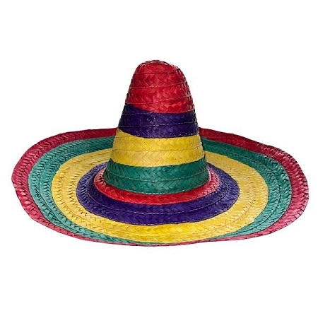 Barevný klobouk sombrero - Mexiko 50 cm