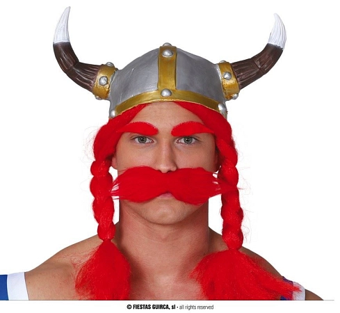 Helma - přilba Gál Obelix s copánky