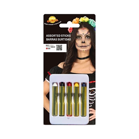 Tužky make-up set klaun - šašek - 5 ks