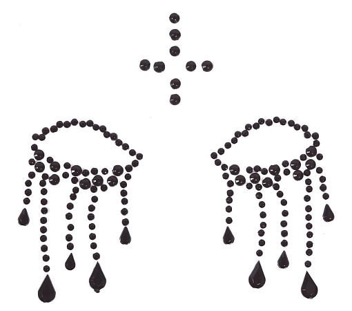 Nalepovací kamínky na obličej - Jeptiška - Halloween