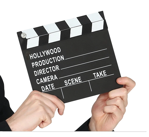 Dekorace - filmová klapka - Hollywood - 20x18 cm