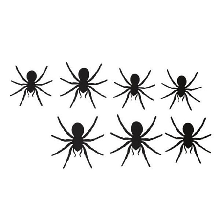 Papírová dekorace pavouci - Halloween - 12 ks