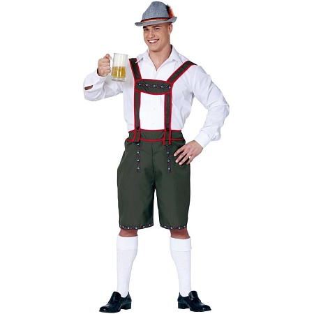 Oktoberfest kalhoty bavorák zelené - vel. L (52-54)