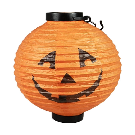 LED Svítící lampion s motivem dýně - pumpkin - HALLOWEEN - 28 cm