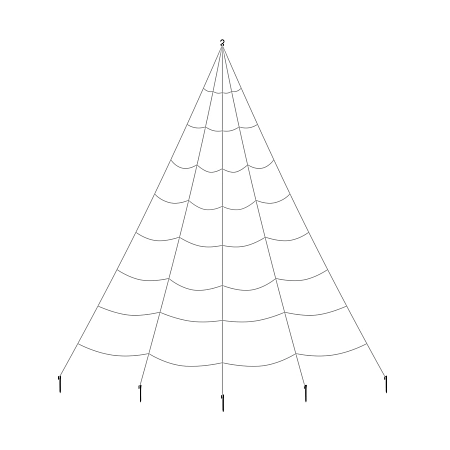 Dekorace pavučina bílá  - 500 x 400 cm - Halloween