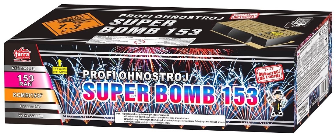 PROFI SLOŽENÝ OHŇOSTROJ SUPER BOMB 153 RAN 1/1