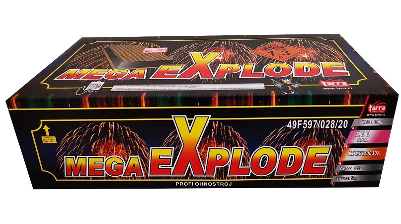 PROFI SLOŽENÝ OHŇOSTROJ MEGA EXPLODE 200 RAN 1/1