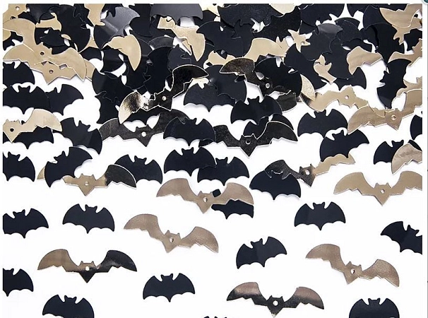 Dekorace konfety na stůl NETOPÝŘI - mix - černozlaté - Halloween - 15g