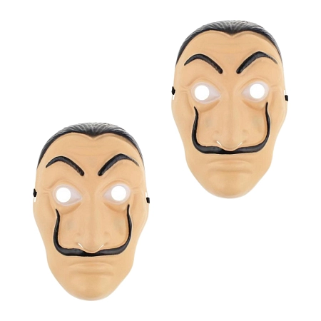 Plastová maska Money Heist - Salvador Dali - Papírový dům - 2ks