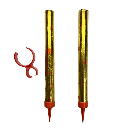 PÁRTY FONTÁNA na dort 15cm + držák na láhev - 2 ks - zlatá 5/60/2