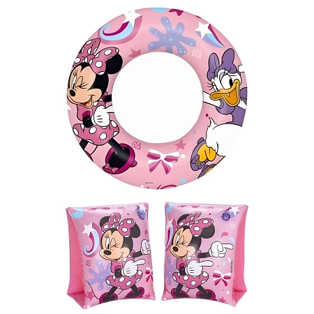 Sada nafukovací rukávky a kruh Myška - Minnie - 2 ks