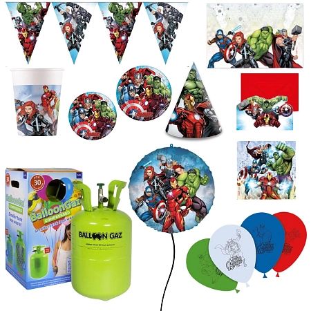 Dětská narozeninová sada Avengers s balónky a heliem - 10 osob