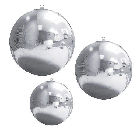 Sada nafukovacích stříbrných balónů 120 cm, 90 cm, 60 cm