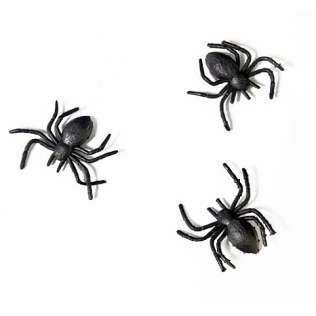 PAVOUCI PLASTOVÍ ČERNÍ 3x3cm - 10 ks - Halloween