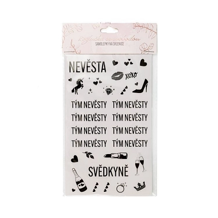 Samolepky na skleničky - Rozlučka se svobodou - 10 ks