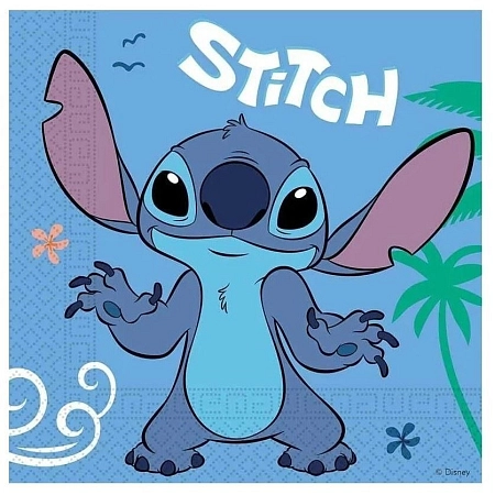 Papírové ubrousky Stitch a Angel - 33 x 33 cm - 20 ks