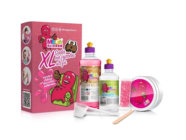 MEGASLIZOUN - sada na výrobu slizu XL - růžová - sušenka