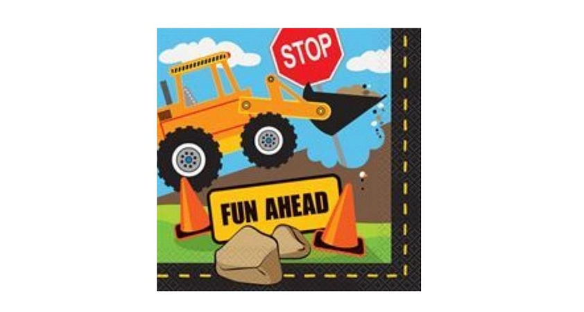 Papírové ubrousky Stavba - staveniště - 33x33 cm - 16 ks