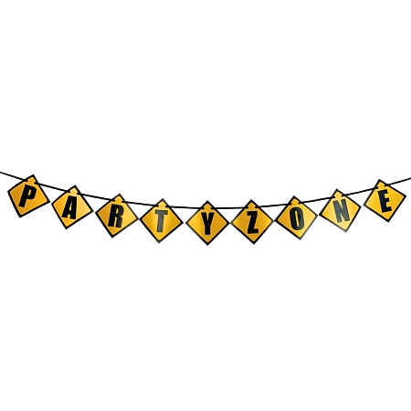 Girlanda - PARTY ZONE - stavba - staveniště - 274 cm