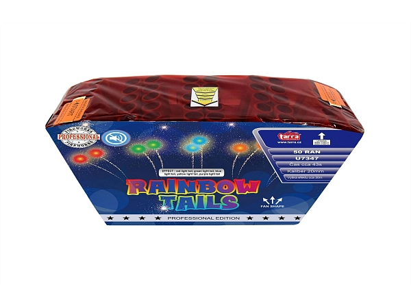 OHŇOSTROJ/BATERIE VÝMETNIC  RAINBOW TAILS 50 RAN  - TICHÝ - 6/1