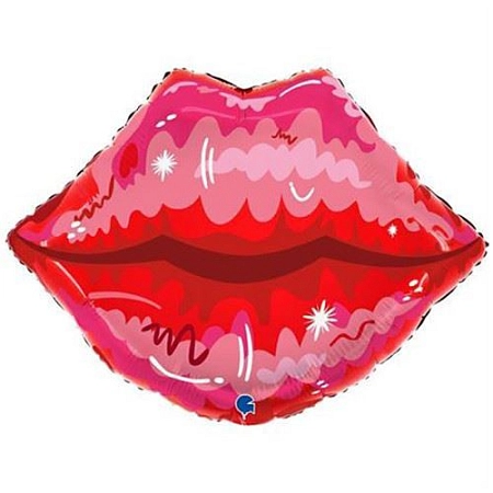Balón foliový rudé RTY - Pusa - Kiss - 56 cm