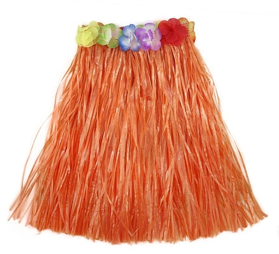 Sukně Havaj - Hawaii dětská 45 cm oranžová
