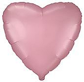 Balón foliový 45 cm Srdce PASTELOVÉ RŮŽOVÉ - Valentýn / Svatba