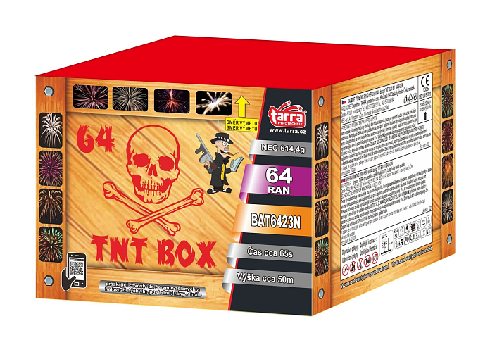 OHŇOSTROJ - BATERIE VÝMETNIC TNT BOX 64 RAN  6/1