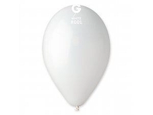 Balónky latexové pastelové BÍLÉ - 100 ks - 30 cm