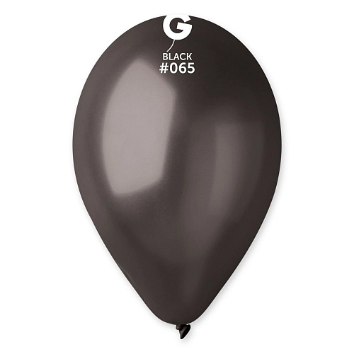 Balónky metalické 100 ks černé - průměr 26 cm