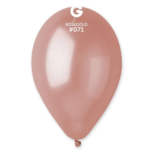 Balónky  metalické 100 ks rosegold  - růžovo zlaté - průměr 26 cm