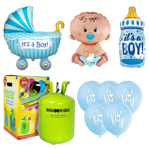 HELIUM SADA NA OSLAVU NAROZENÍ CHLAPEČKA - 200 L
