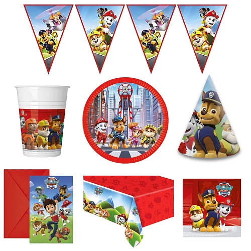 Dětská narozeninová sada Tlapková Patrola - Paw Patrol - 12 osob, 78 ks