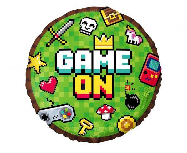 Balónek foliový GAME ON - Pixel - Minecraft - 45 cm