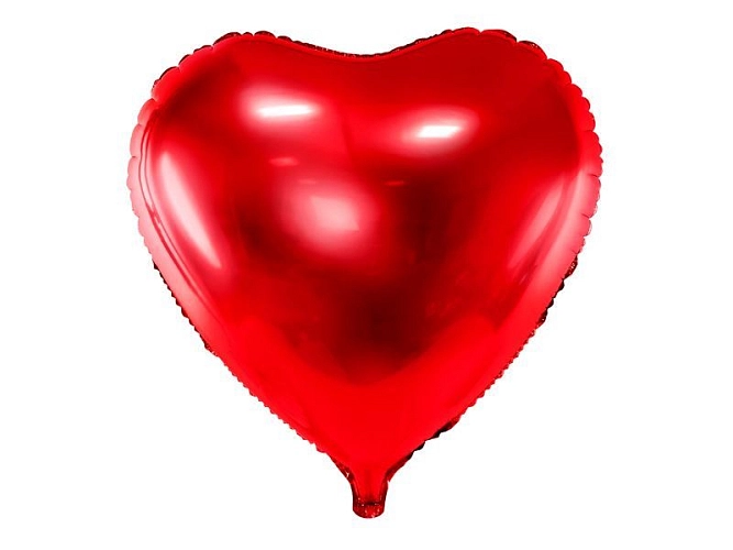 Fóliový balón srdce červené - Svatba - Valentýn - 45 cm