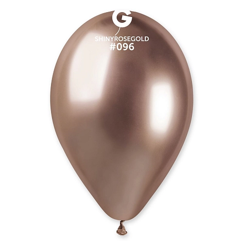 Balónky chromované 50 ks růžovo zlaté (rose gold) lesklé - 33 cm