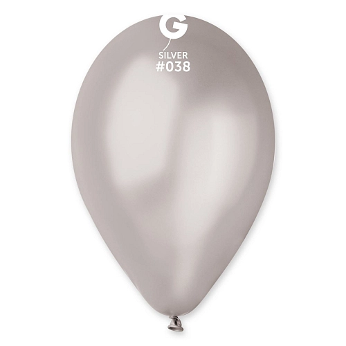 Balónky  metalické 100 ks stříbrné - průměr 26 cm
