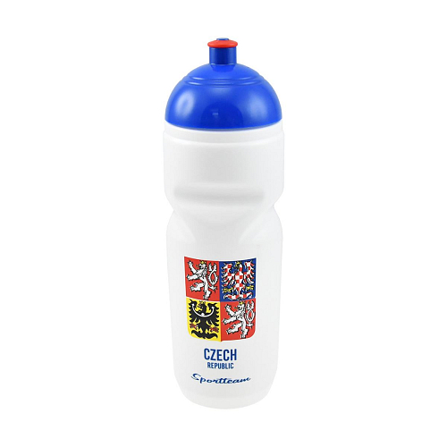 Láhev hokej - bílá - ČR fanoušek - 800 ml