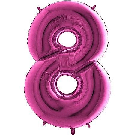 Balón foliový číslice RŮŽOVÁ - PINK 102 cm - 8