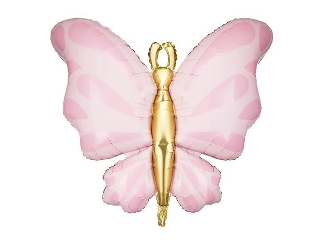 Balón fóliový Motýl - růžový - 90 cm