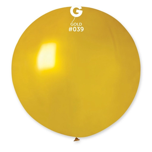 Balón latex  metalický 80 cm - zlatý  1 ks