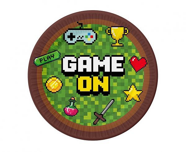 Papírové talíře Pixel - Minecraft 18cm - 6ks