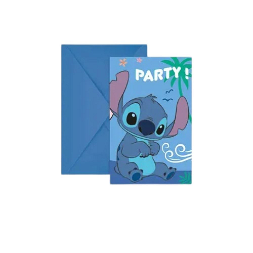 Pozvánky Stitch a Angel - narozeniny - 6 ks