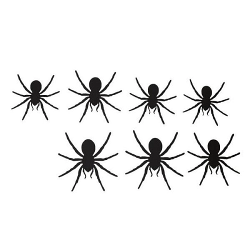 Papírová dekorace pavouci - Halloween - 12 ks