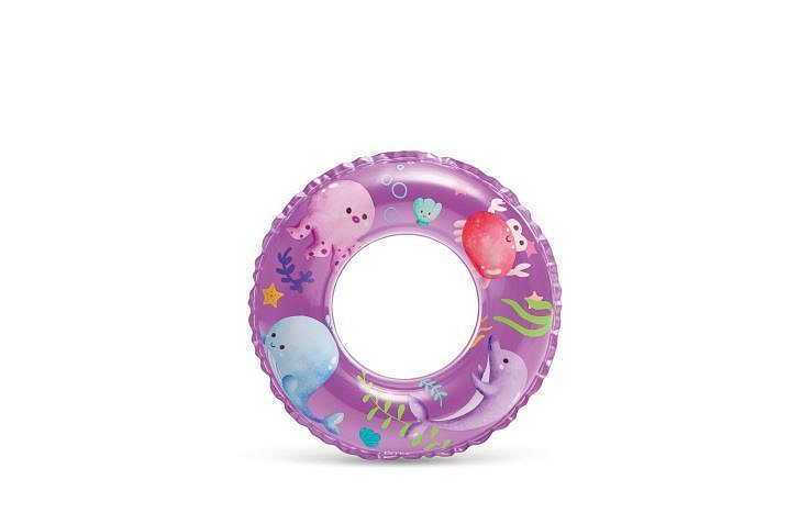 Nafukovací kruh vodní svět - fialový - 61 cm (6-10 let)