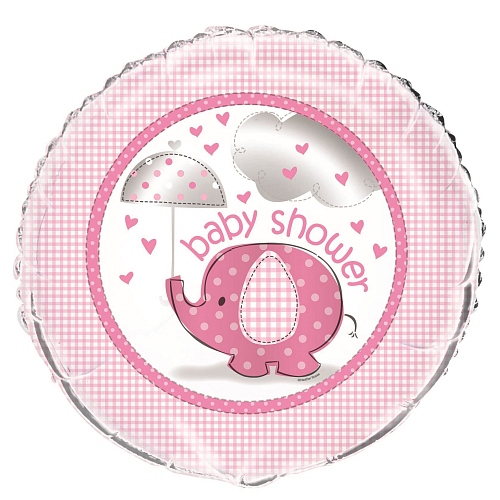 Balón foliový - Baby shower - Těhotenský večírek - Holka / Girl 45 cm