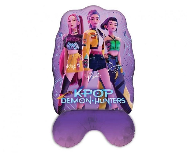 Fóliový balónek na podstavci K-POP DEMON HUNTERS - Lovci démonů - 52 x 82,5cm