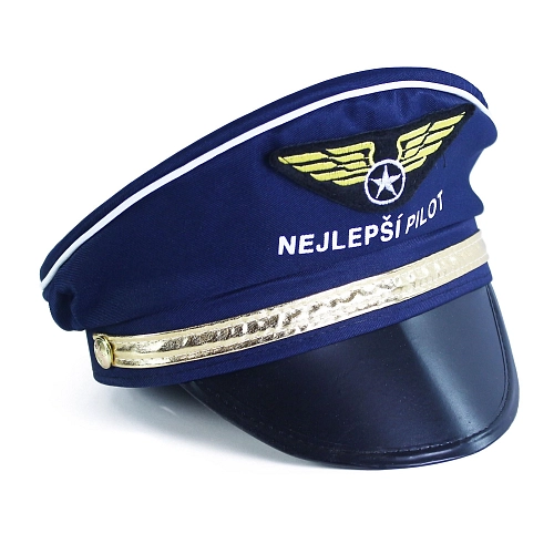 Čepice pilot - kapitán s nápisem dětská